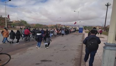 الرشيدية : طلبة ومعطلون يحتجون على قرار وزارة بنموسى