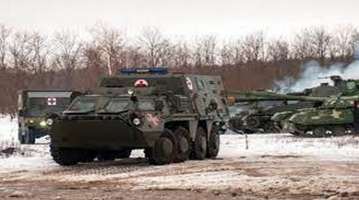 القوات البرية الروسية تدخل أوكرانيا