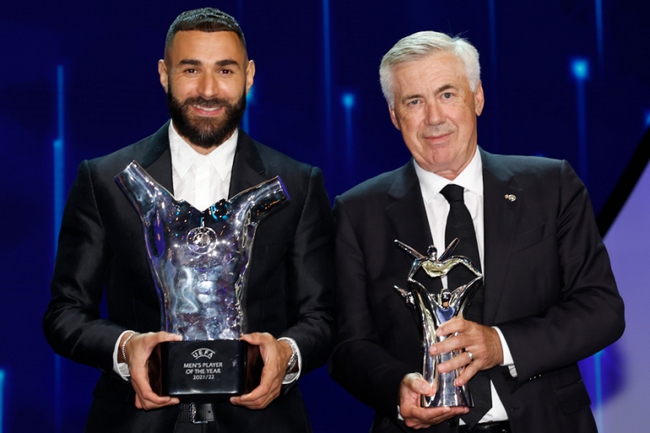 بنزيما أفضل لاعب في أوربا وأنشيلوتي أفضل مدرب