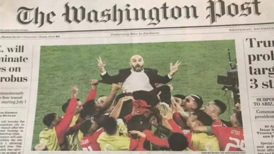 إنجازات أسود الأطلس تتصدر الصفحة الأولى لصحيفة واشنطن بوست