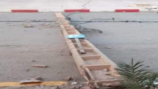 تنغير.. سقوط عمود كهربائي اسمنتي