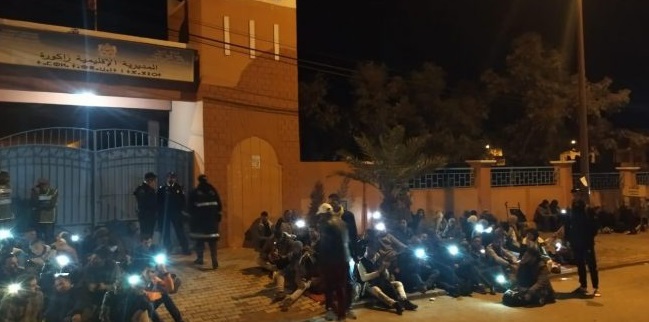 القوات العمومية تفض معتصما للأساتذة “المتعاقدين” بزاكورة