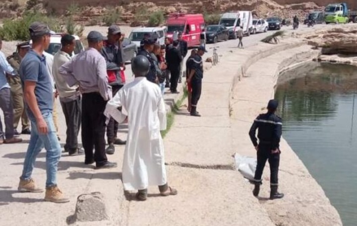 إخراج شاب ينحدر من تنغير جثة هامدة بواد لمرار بطاطا