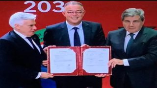 الجامعة الملكية المغربية لكرة القدم والاتحادين الإسباني والبرتغالي يوقعون رسيما على اتفاق خطاب نوايا مونديال 2030