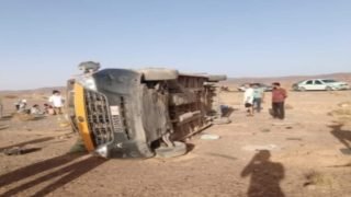 تنجداد : حادثة سير خطيرة لحافلة النقل المدرسي ترسل عددا من التلاميذ الى المستعجلات