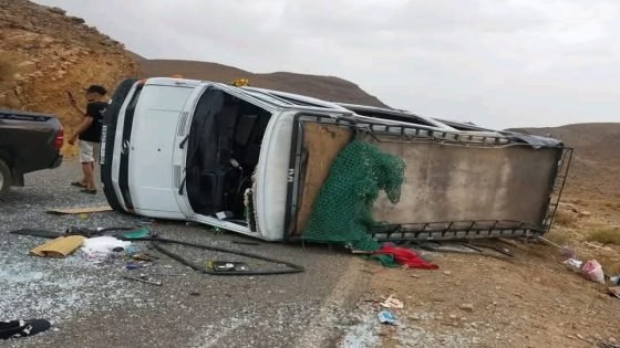 حادثة سير خطيرة عند المدخل الشمالي لدوار تورزة بجماعة أيت الفرسي