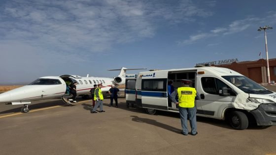 زاكورة: طائرة طبية تقل طفل صغير الى الرباط للاستشفاء