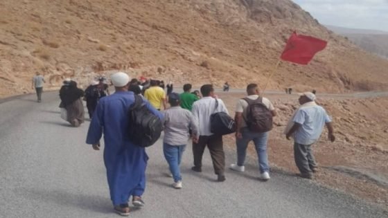 تنغير: رخص البناء تخرج ساكنة ألمدون جماعة إغيل نمكون في مسيرة احتجاجية